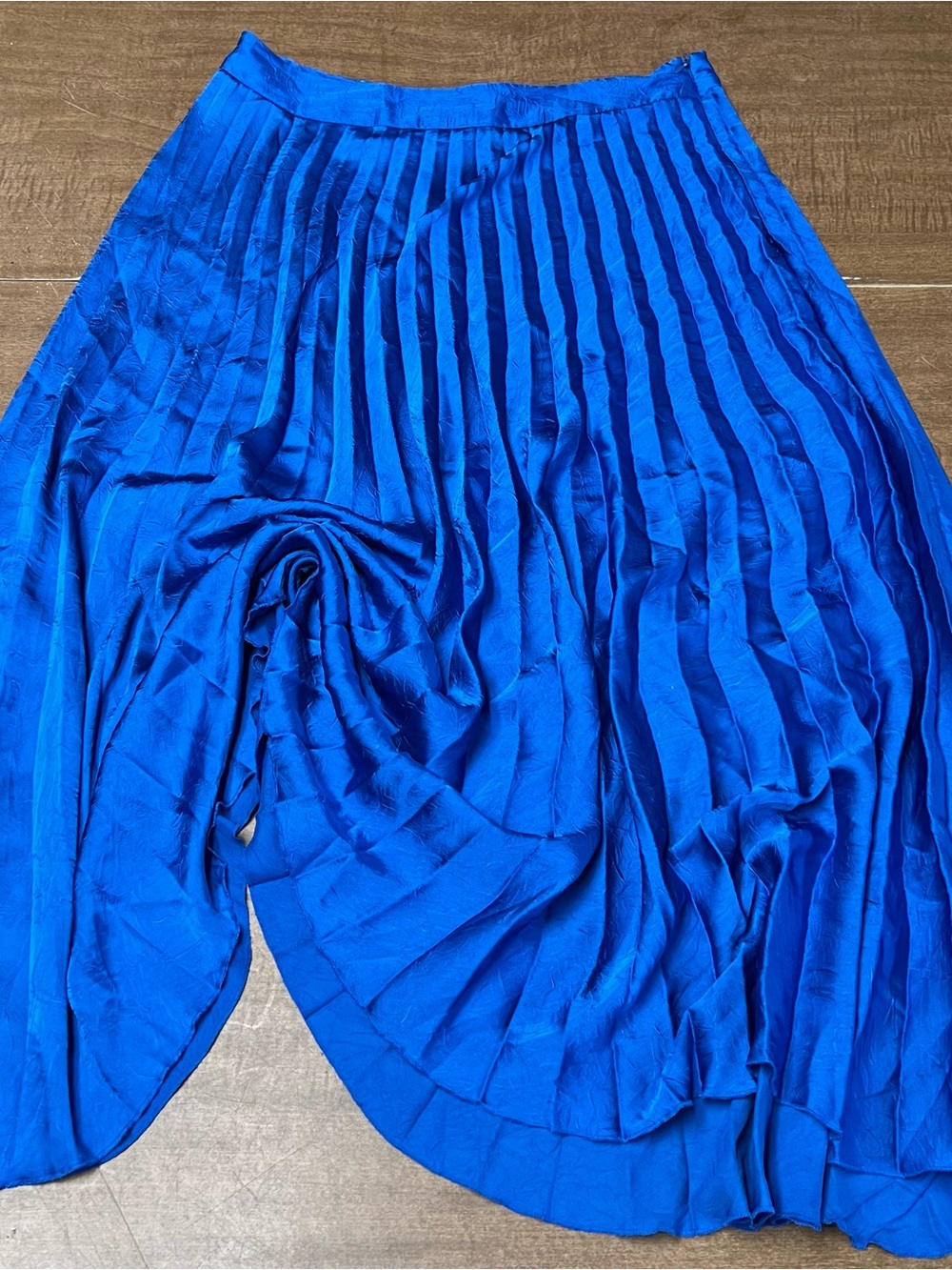 Zara Royal Blue Pleated Skirt - Circle/Skater